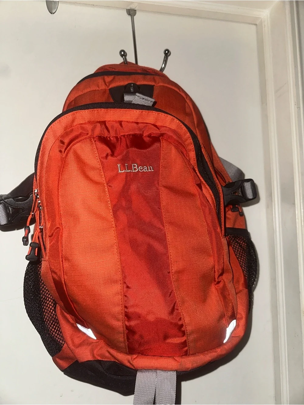 L.L. Bean Orange Daypack with Black Accents